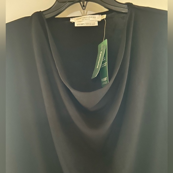 Contemporaine Black Long sleeves Cowl Neck Top in Size Medium - Picture 3 of 3